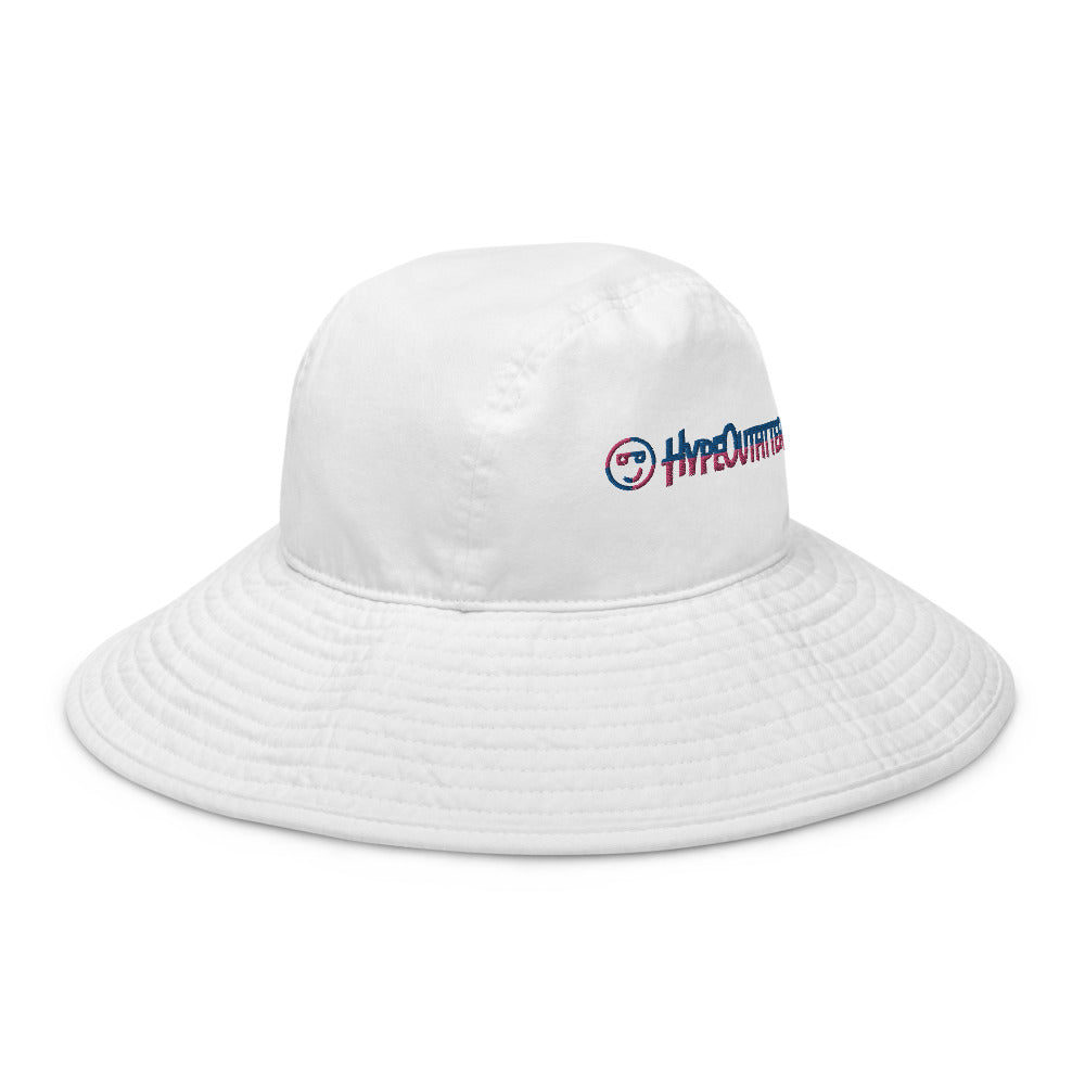 Wide brim bucket hat