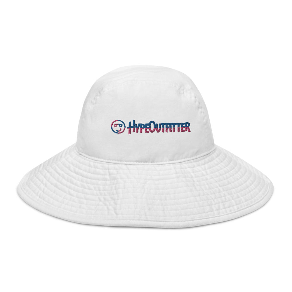 Wide brim bucket hat