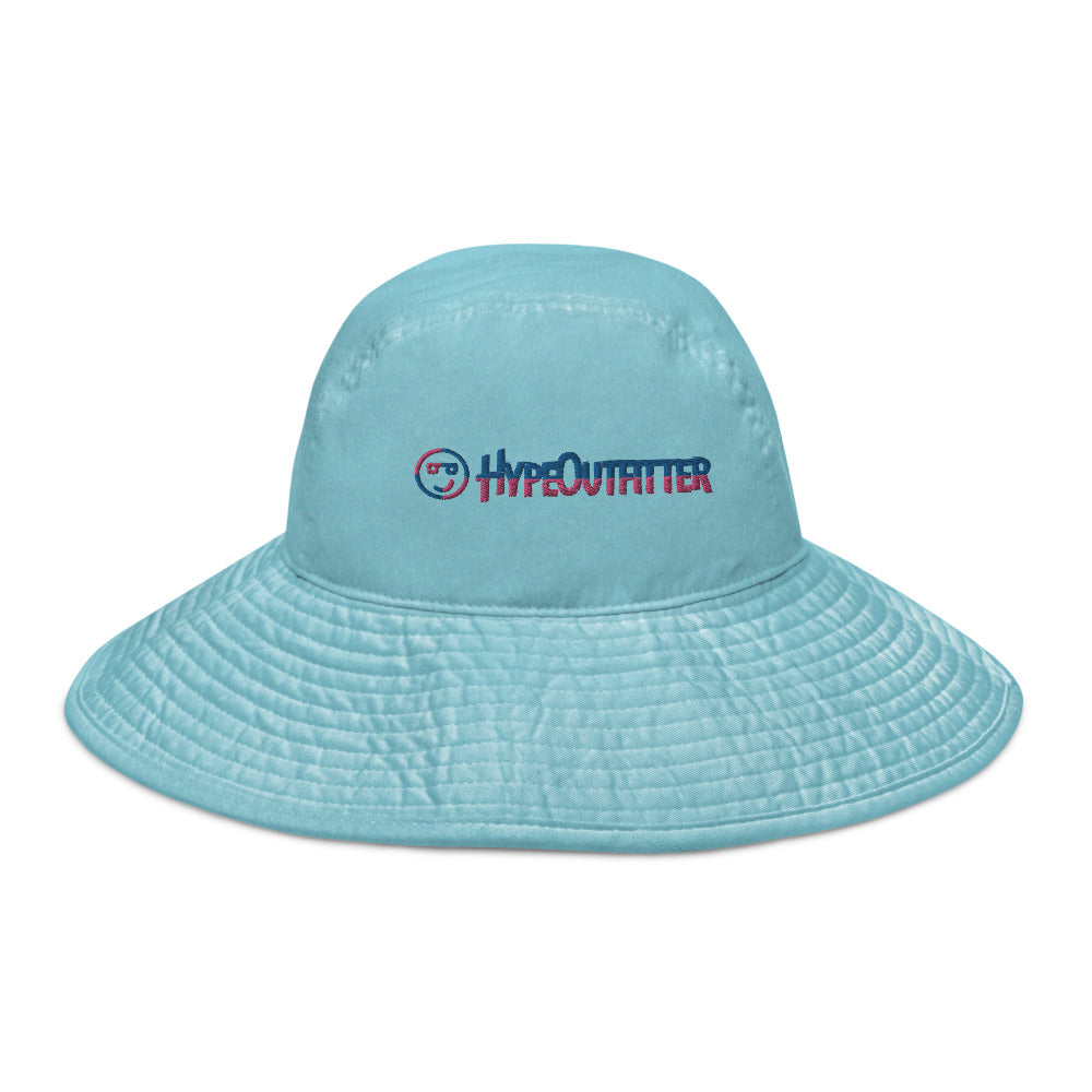 Wide brim bucket hat